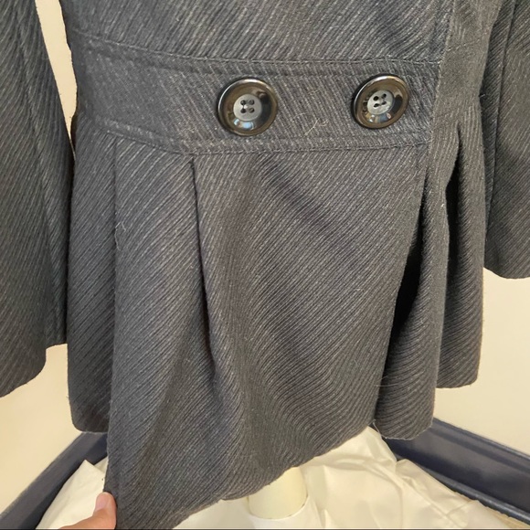 Kensie Black Pea Coat - Picture 7 of 8